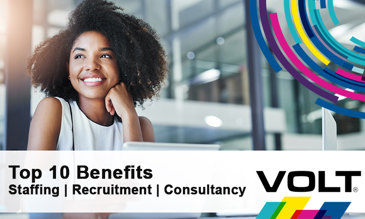 Top 10 Benefits of using a Staffing, Recruitment &amp; Consultancy · Volt